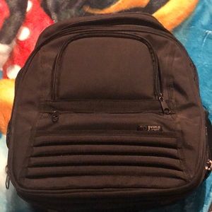 Black laptop backpack 14 ft cable